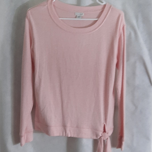 J Crew  long sleeve side tie top NWT - Picture 1 of 4